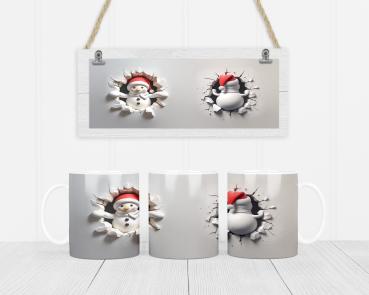 Tasse - Snowman 3D